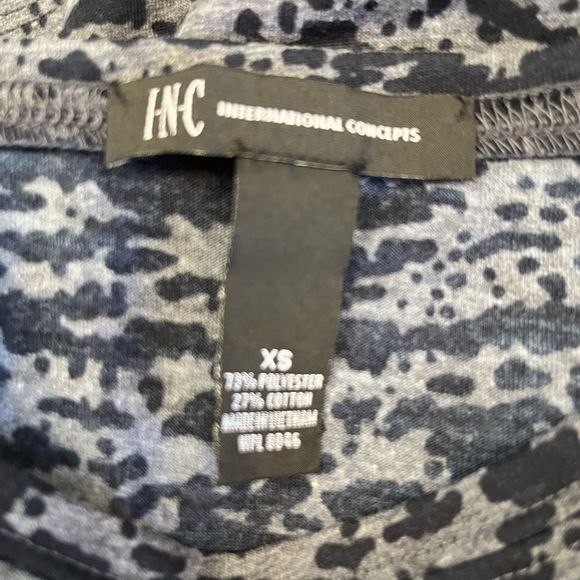 INC XS Twilight Blue Stud Burnout Top NWT - Picture 8 of 11